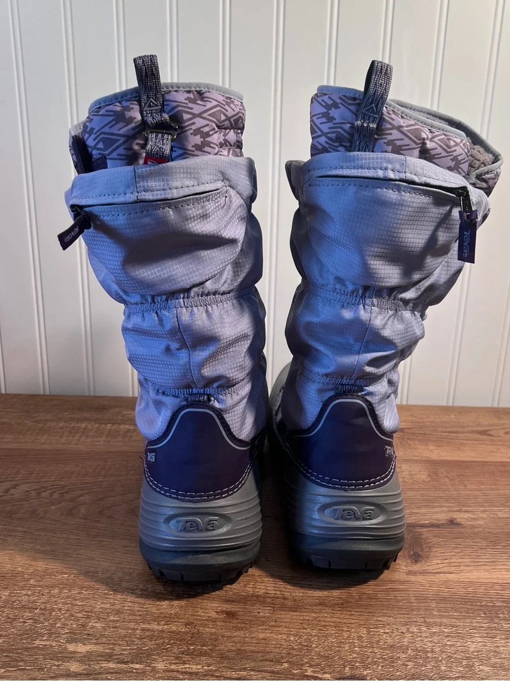 Teva Purple and Gray Women's Winter Rain Boots